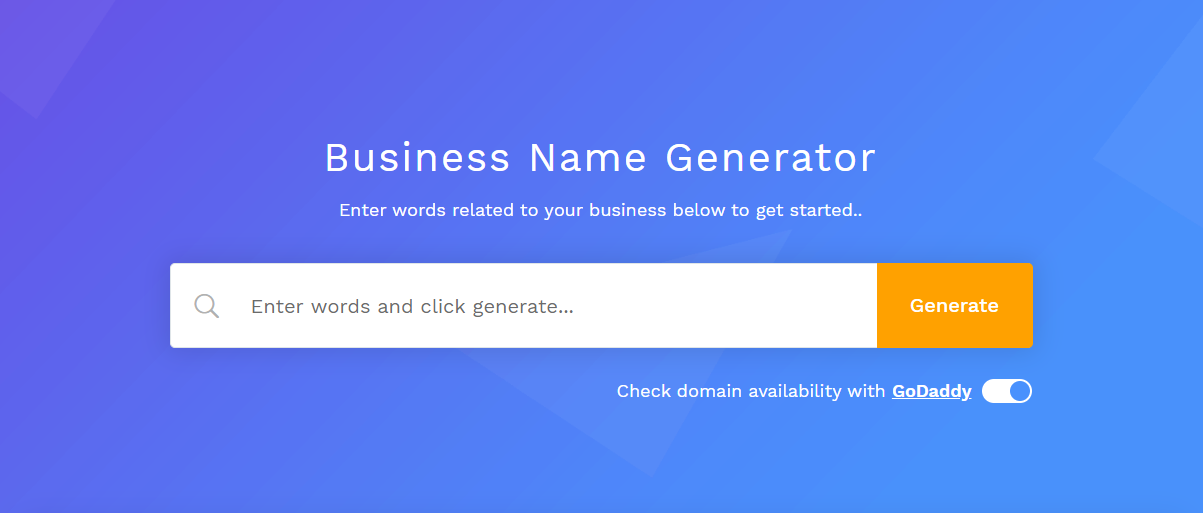 businessnamegenerator.com sitesinin ekran görüntüsü